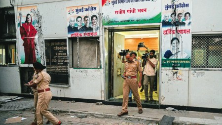 Congress office vandalised, Mumbai Congress office vandalised, Yuva Morcha, Dr B R Ambedkar, Rahul Gandhi, Mumbai news, Maharashtra news, Indian express, current affairs