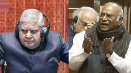 A war of words erupted between Rajya Sabha Chairperson Jagdeep Dhankhar and Leader of Opposition Mallikarjun Kharge Friday over the no-confidence motion