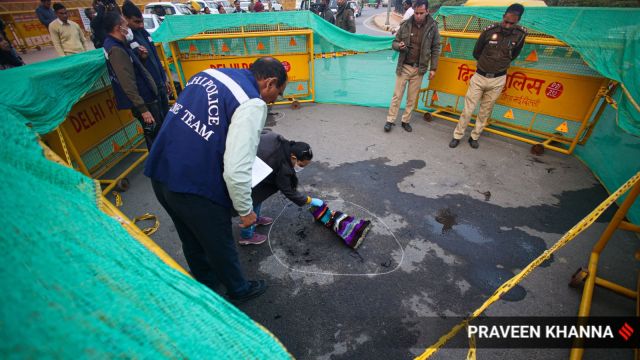 A man burned himself outside Parliament in New Delhi on Wednesday.