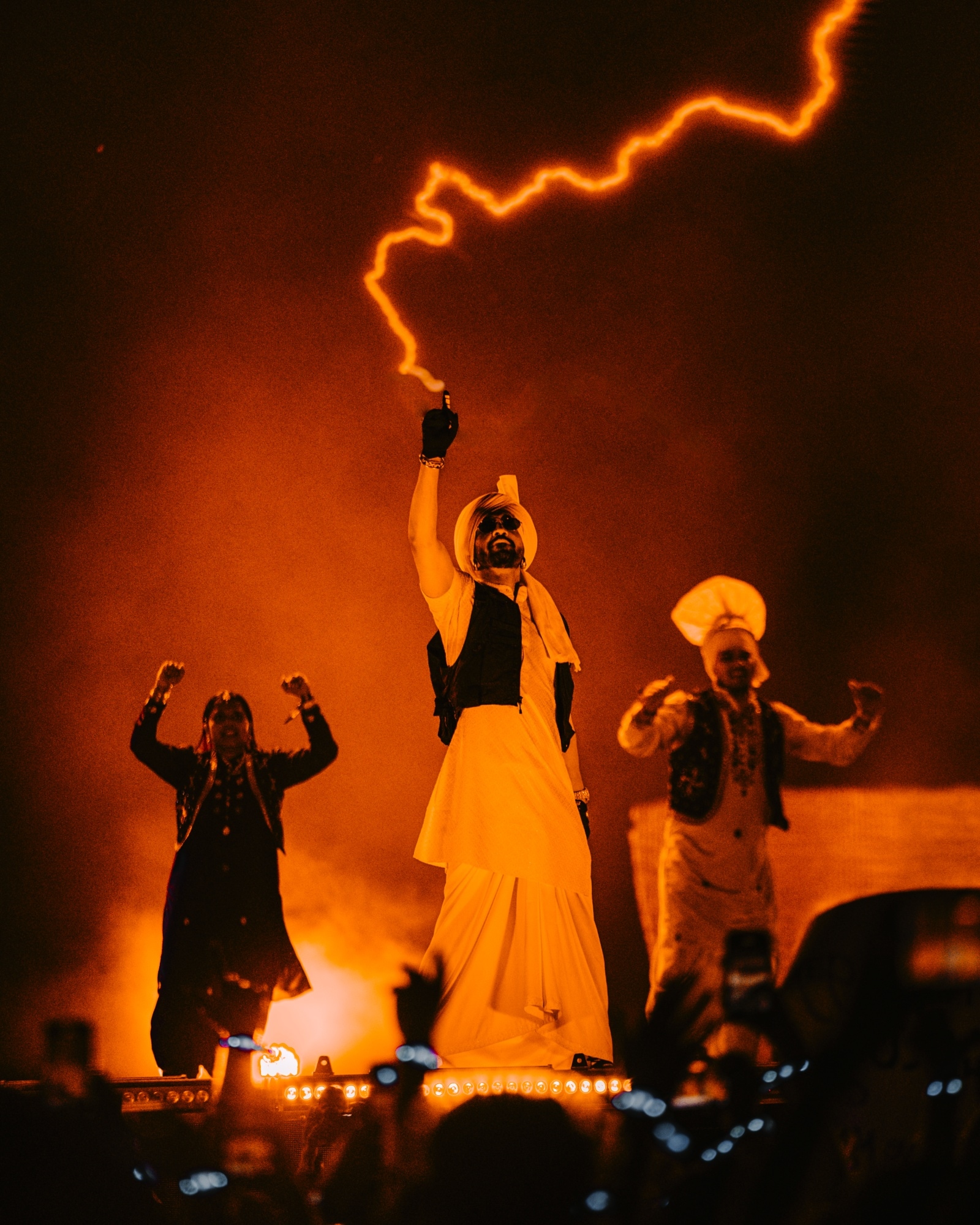 Diljit Dosanjh performs at a concert in Chandigarh.