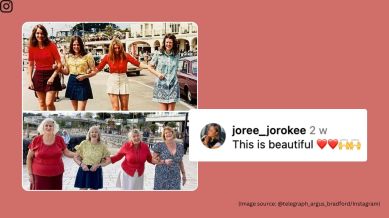 Four of them recently recreated the most cherished vacation picture on their 70th birthdays (Image source: @telegraph_argus_bradford/Instagram)