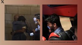 Gukesh sharing a moment with his father and mother after winning World Chess Championship