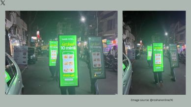 ‘Human ads’ took over Bengaluru streets (Image source: @roshanonline/X)