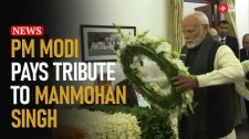 PM Narendra Modi Pays Tribute To Predecessor Manmohan Singh At His Residence