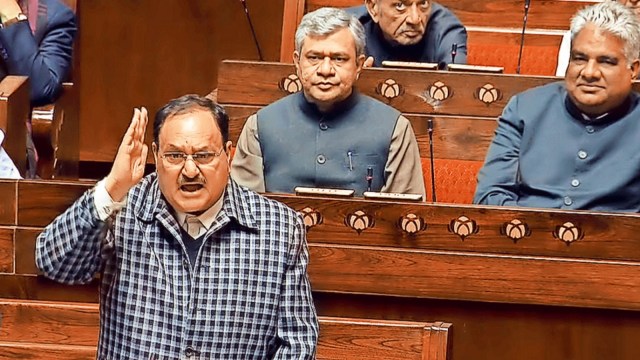 Rajya Sabha, Rajya Sabha adjourned, no-trust move, no-trust notice, Leader of House J P Nadda, Indian express news, current affairs