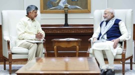 Earlier during the day, Naidu met Union Railways and I&B Minister Ashwini Vaishnaw and flagged the state's concerns. (Photo/PMO on X)