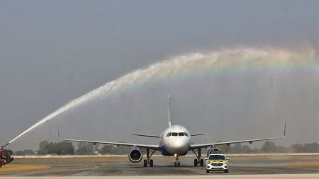 Noida international airport validation flight