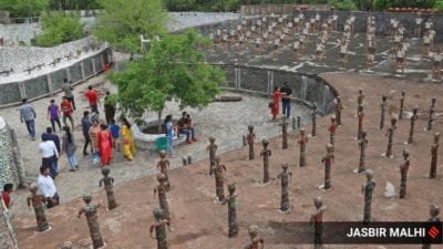 The Rock Garden, which is an attraction for foreign tourists as well, draws a daily footfall of around 5,000 visitors, including domestic ones. File