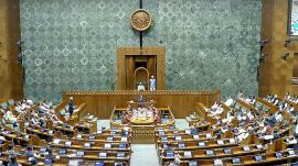 the Lok Sabha during the Winter session of Parliament