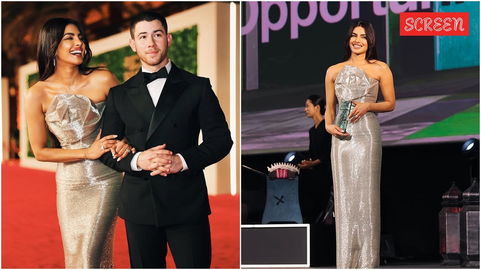 Nick Jonas cheers as Priyanka Chopra receives award from Sarah Jessica  Parker at Red Sea festival: I was told non-English films dont travel.  Watch | Bollywood News - The Indian Express