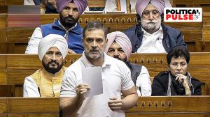 Leader of Opposition in the Lok Sabha Rahul Gandhi speaks in the House during the Winter session of Parliament, in New Delhi,