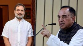 Subramanian Swamy's plea said a letter was sent to the ministry alleging Congress leader Rahul Gandhi (left) had "voluntarily disclosed" to the British government that he was a citizen of British nationality, amounting to holding a British passport. (Express file)