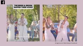 Couple turns wedding vows into rap battle