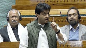 Union Minister of Communications Jyotiraditya Scindia during the Winter session of Parliament, in New Delhi, on Wednesday. (PTI Photo)