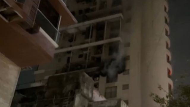 The blaze erupted in the flat located on the sixth floor of the Fortune Enclave building in Bandra (West) at around 1 am, a civic official said.