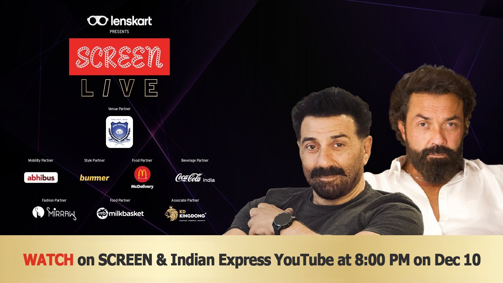 Sunny and Bobby Deol took part in the third edition of the much-discussed SCREEN Live.