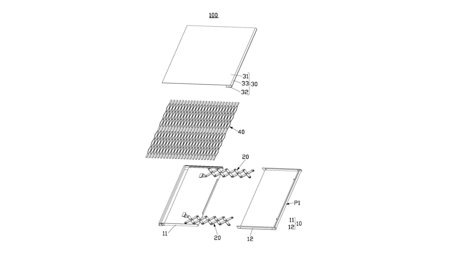 The patent suggests Honor will use a scissor mechanism to expand and retract the screen.
