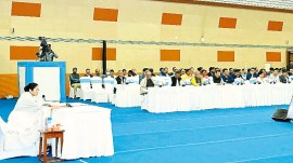 Bengal Administrative Review Meeting, Mamata Banerjee, Mamata Banerjee government, Kolkata news, WEst Bengal news, Indian express, current affairs