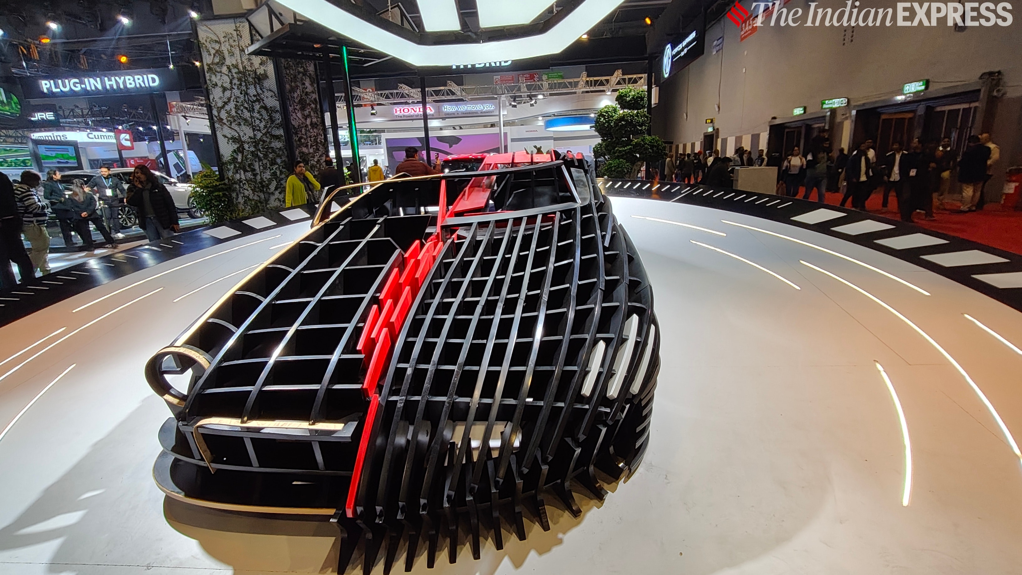 Here's an ultrawide shot of MG's concept car at the Auto Expo 2025. 