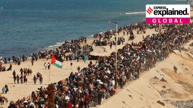 Palestinian Resettlement: Palestinians, who were displaced to the south at Israel's order during the war, making their way back to their homes in northern Gaza, amid the ceasefire on January 27, 2025.