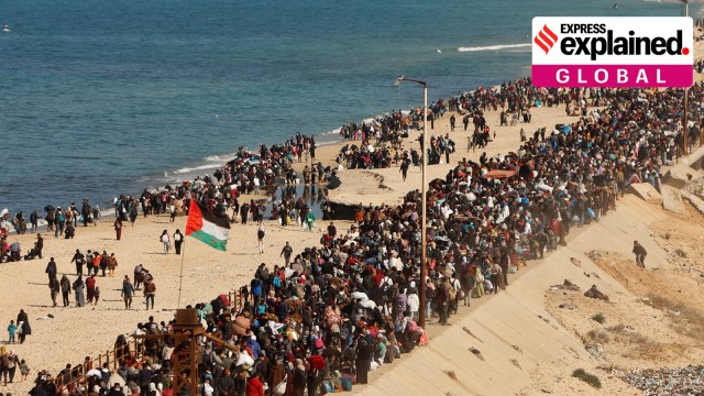 Palestinian Resettlement: Palestinians, who were displaced to the south at Israel's order during the war, making their way back to their homes in northern Gaza, amid the ceasefire on January 27, 2025.