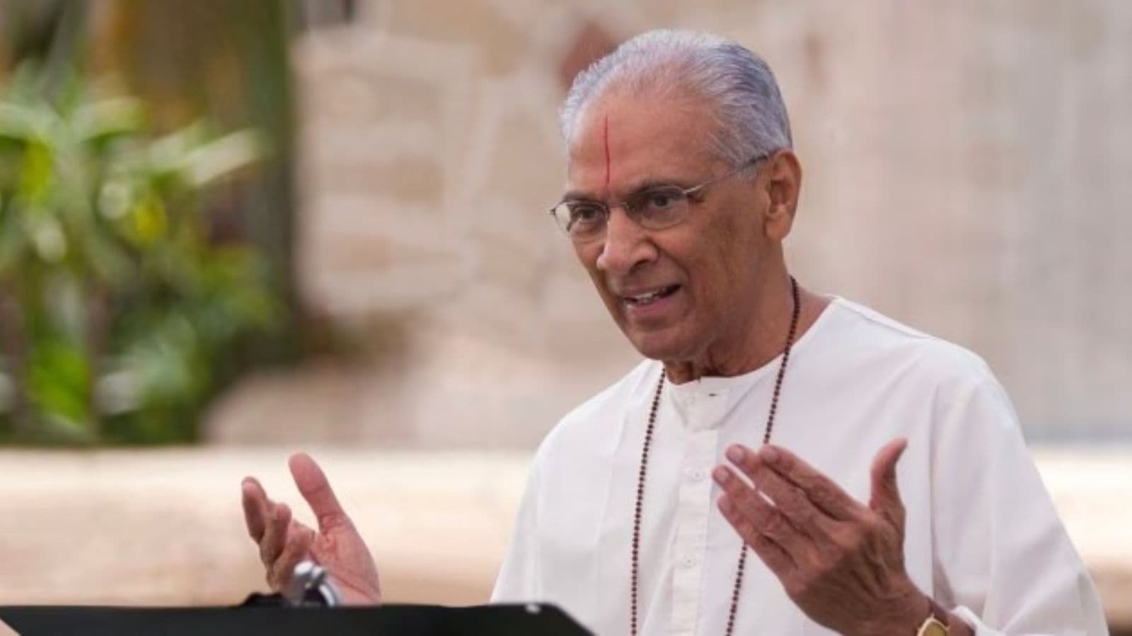 Spiritual guru and proponent of Vedanta philosophy A Parthasarathi.