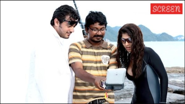 Ajith, Vishnu Varadhan and Nayanthara from Billa