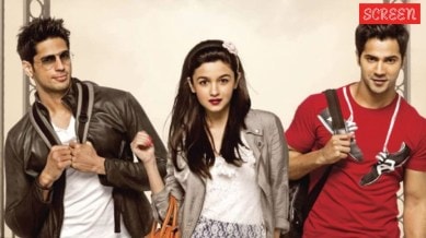 Alia Bhatt, Varun Dhawan, and Sidharth Malhotra in Student Of The Year