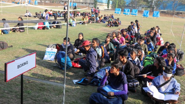 Boxers waiting for the selection trials at the the Army Sports Institute in Pune’s Koregaon Park (Express photo by Arul Horizon)