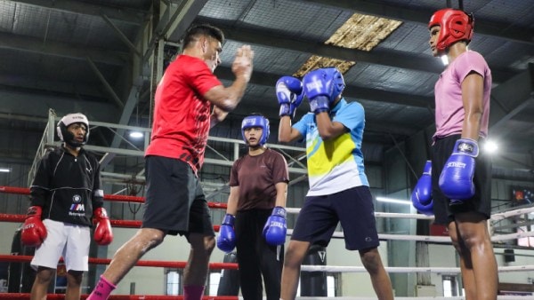 The girls being coached at the Army Sports Institute in Pune’s Koregaon Park (Express Photo by Arul Horizon)