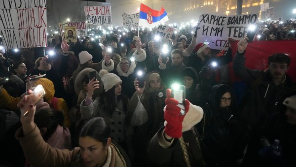 Belgrade protest new year