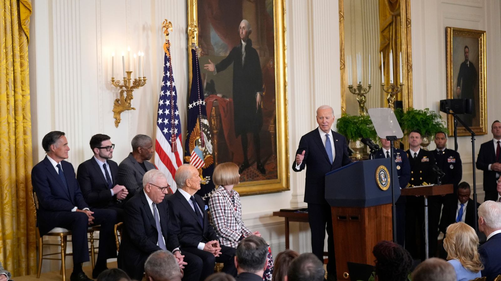 Biden bestows Presidential Medals of Freedom on 19 recipients.