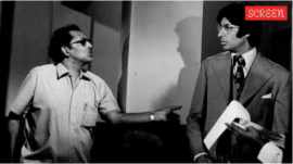 Hrishikesh Mukherjee and Amitabh Bachchan