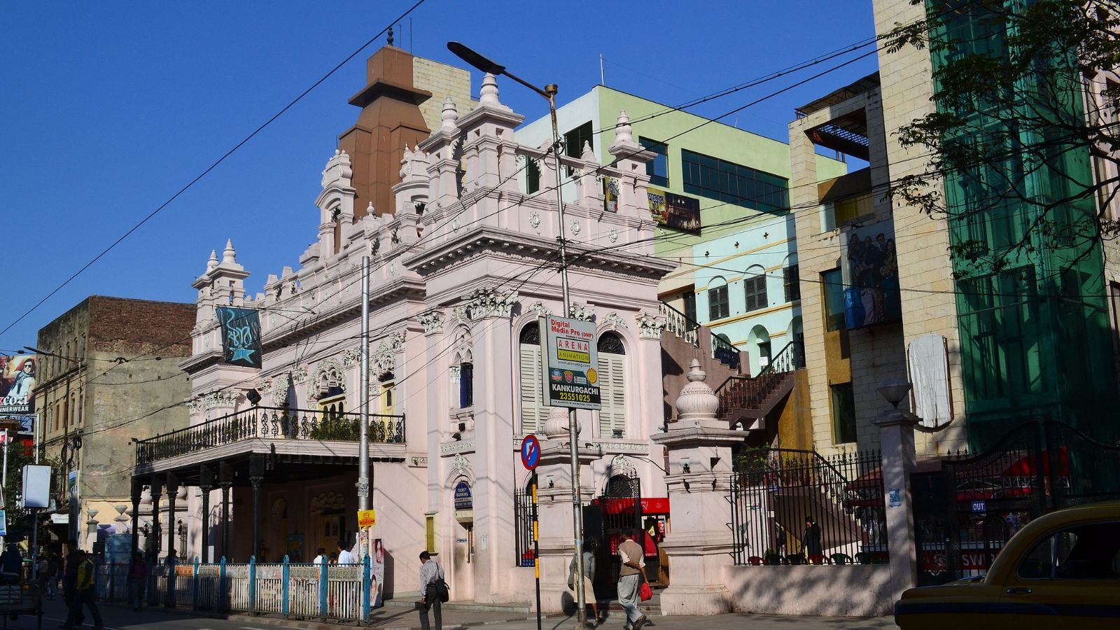 The exteriors of Star theatre, now renamed Binodini theatre, in Kolkata.