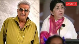 Boney Kapoor and Lata Mangeshkar