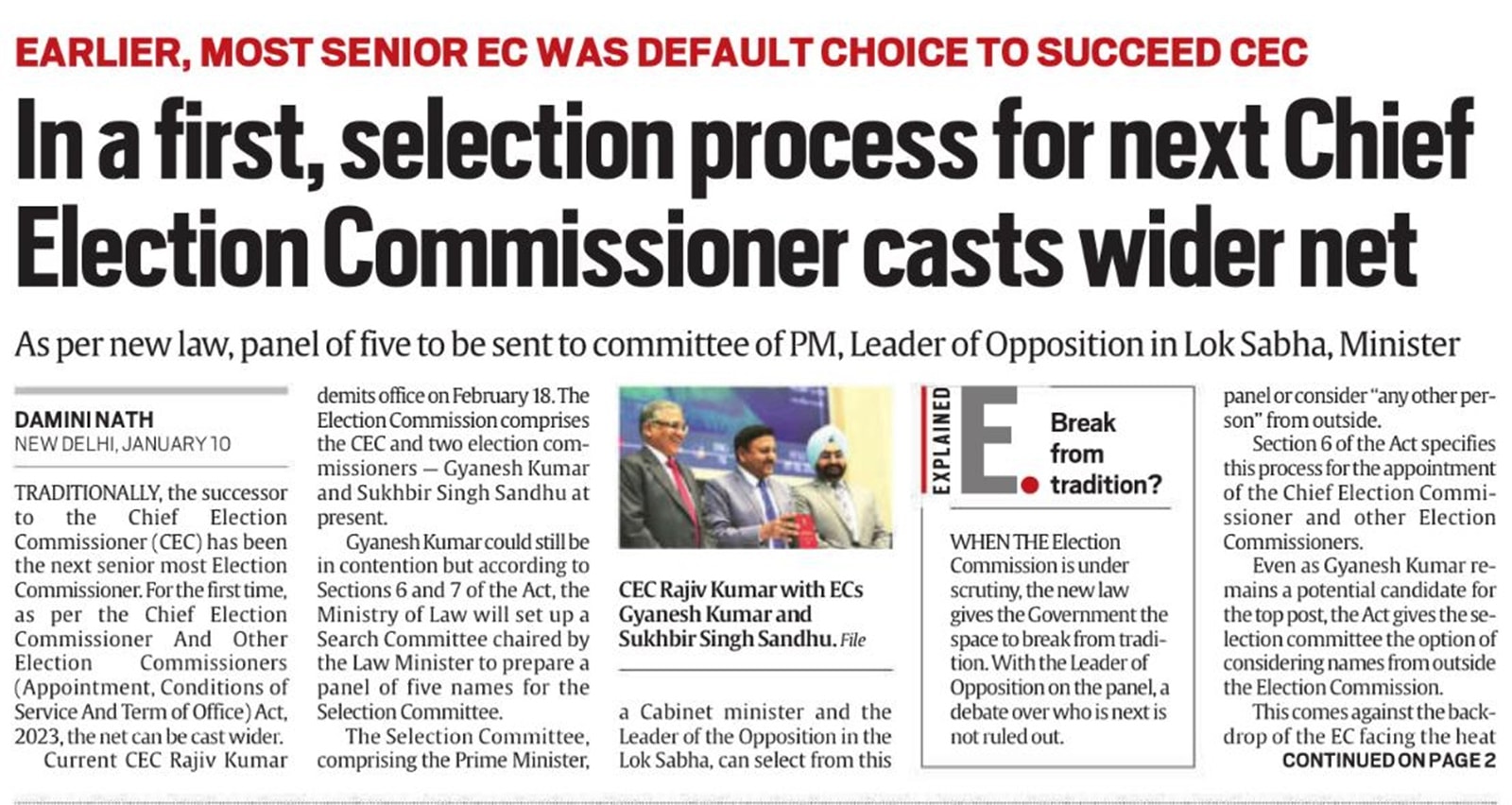 CEC selection process