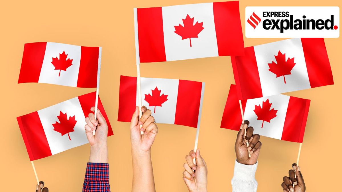 With the changes introduced by Immigration, Refugees, and Citizenship Canada (IRCC) last week, international students can now apply for a SOWP alongside their study permit application. The photo shows five hands of different races holding up Canada flags
