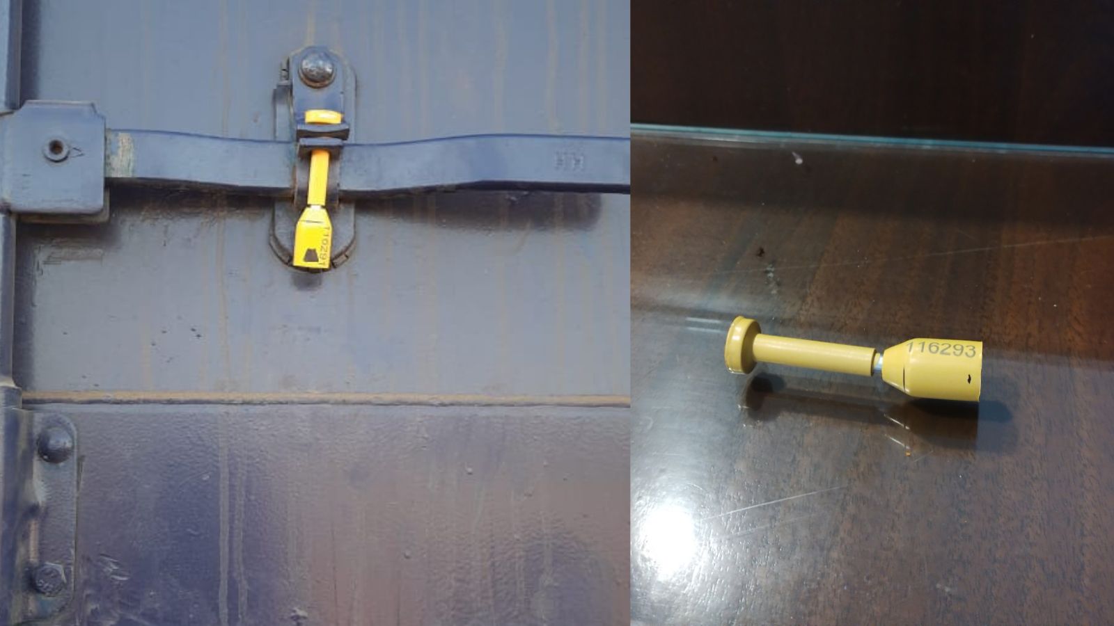 Containers with special locks.