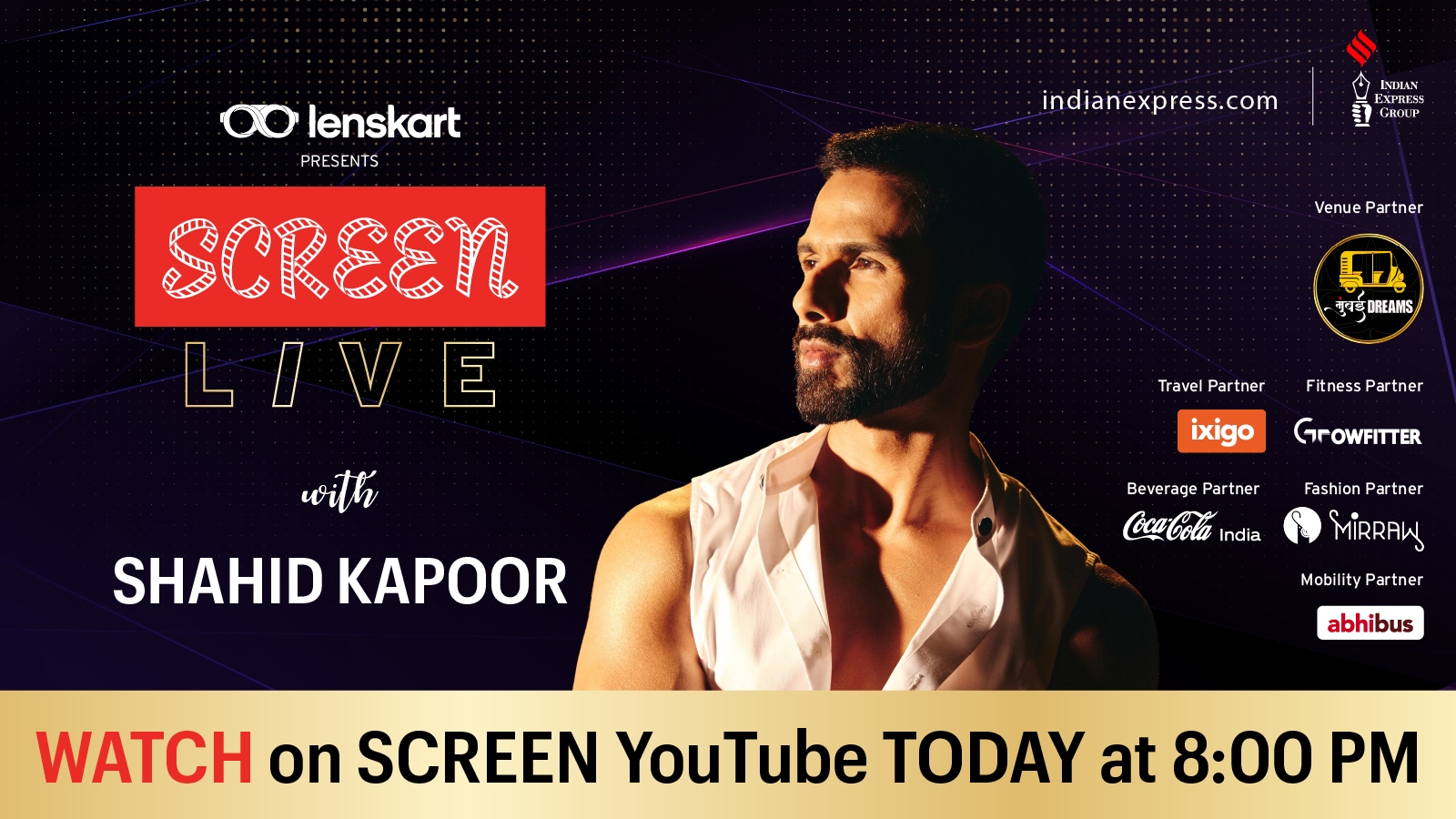 Shahid Kapoor at SCREEN Live