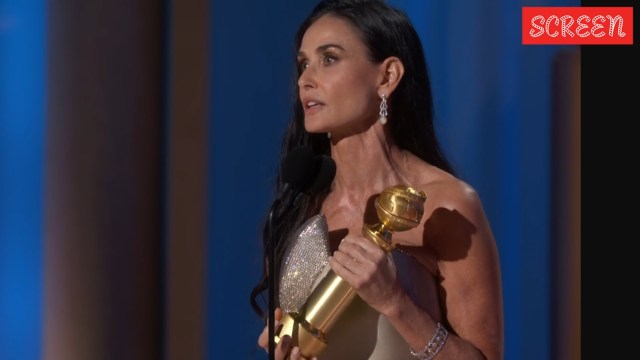 Demi Moore on maiden Golden Globes win