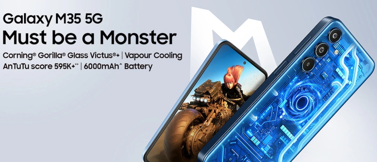 Galaxy M35 is equipped with a large 6,000mAh battery.