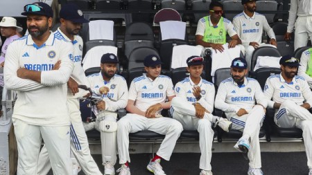 India's Rohit Sharma, Rishabh Pant, Shubman Gill and Virat Kohli wait for play to start on day three of the third Test between India and Australia at the Gabba in Brisbane, Australia. (AP Photo) BCCI