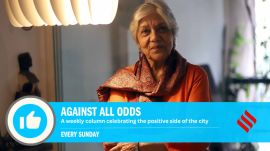 Film director and architect Jayoo Patwardhan, who battled cancer, at her home in Bhandarkar road, Pune.