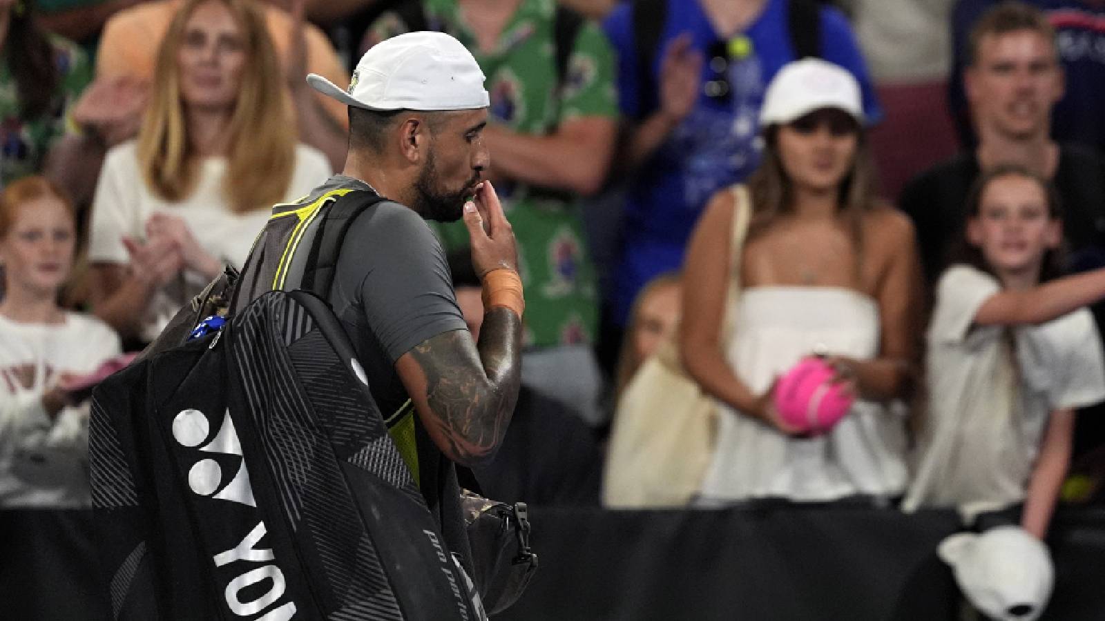 ‘I can’t see myself playing a singles match here again’: Nick Kyrgios after shock elimination from first round of Aus Open