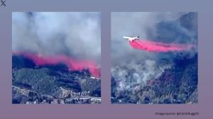 Firefighters are receiving assistance from both Mexico and Canada (Image source: @CollinRugg/X)