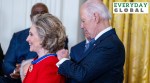 President Biden awards the Presidential Medal of Freedom to former Secretary of State Hillary Clinton at the White House in Washington on Saturday, Jan. 4, 2025.