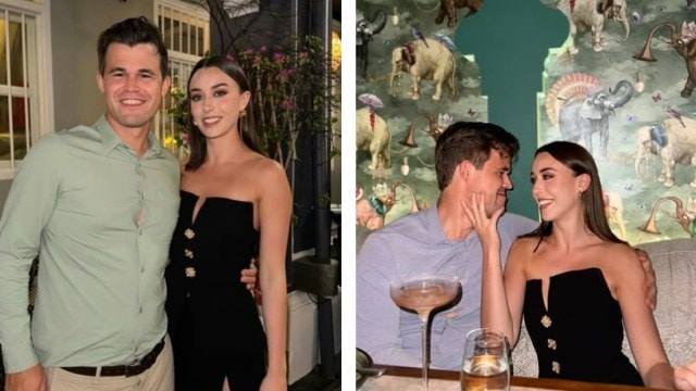 Magnus Carlsen and his girlfriend Ella Victoria Malone at Singapore recently where the World No 1 was playing against Fabiano Caruana in the Freestyle Chess Exhibition match. (Photos courtesy: Magnus Carlsen Instagram)