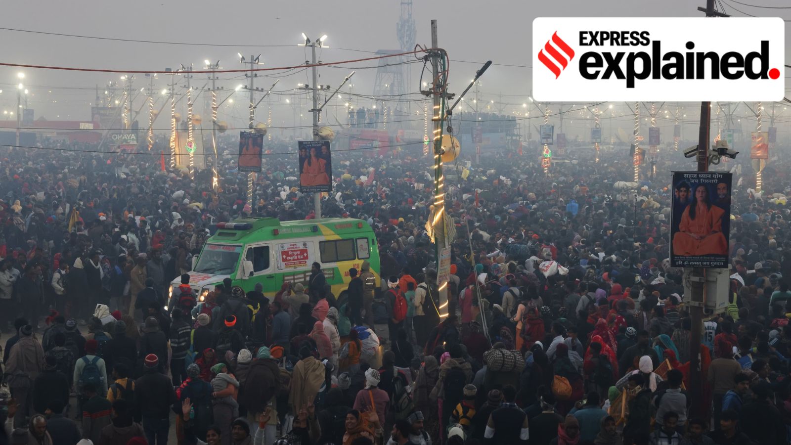 Mahakumbh 2025 Stampede Explained Causes Prevention: Ambulances make way at Maha Kumbh Mela after a stampede at Sangam ghat on Mauni Amavasya in Prayagraj on January 29, 2025.