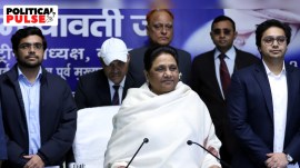 Mayawati and her nephew at party workers meet