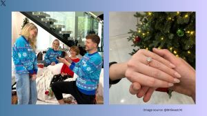 MrBeast got engaged to his girlfriend Thea Booysen (Image source: @MrBeast/X)